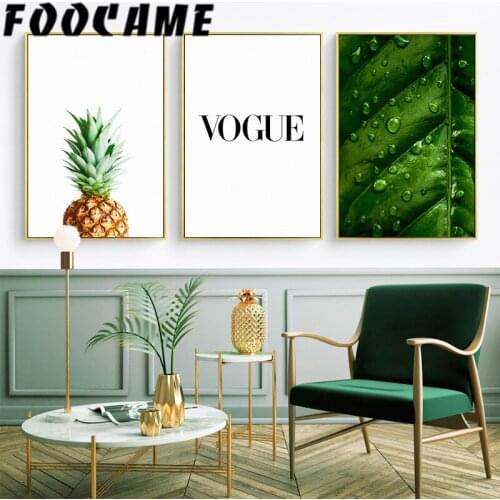 Pineapple Tropical Plant Ink Leaf Minimalism Nordic Poster Modern Decoration Print Living Room Art Canvas Painting Wall Picture