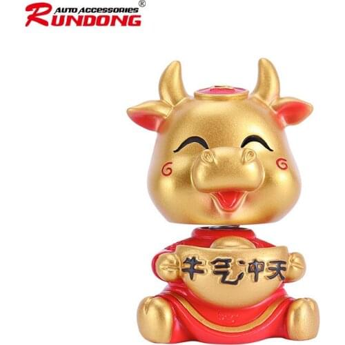 Newest car ornaments Cute Little Bull interior Decoration Car Decorative Accessories Symbol of Good Luck free shipping