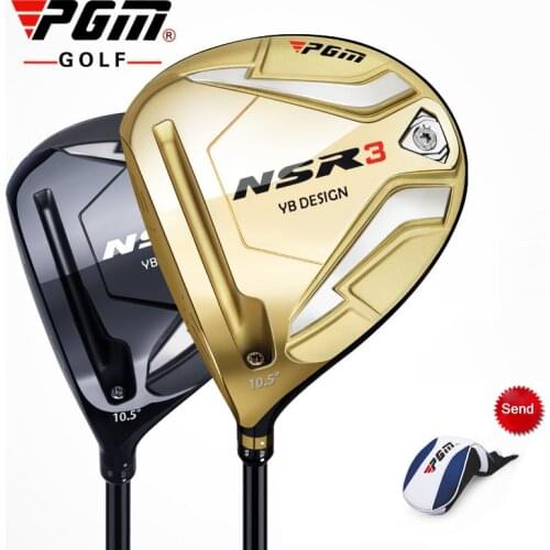 PGM Titanium Golf Driver Head Clubs Fairway No. 1 Wood S/R Grade Left Hand Men Wooden Gold Tee Iron-wood Black Graphite Palos De