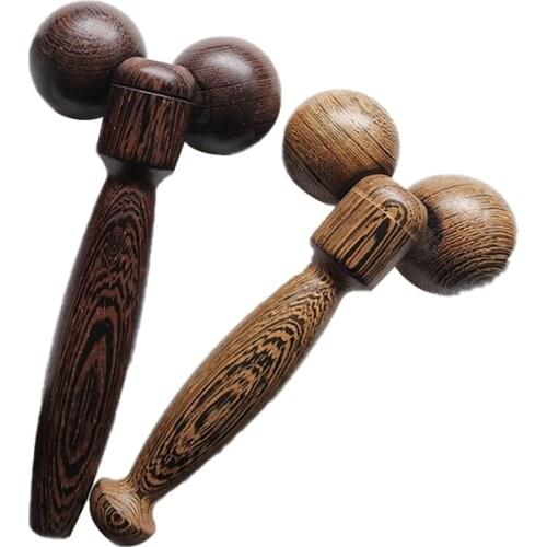 Wood Body Foot Reflexology Acupuncture Therapy Meridians Scrap Lymphatic Drainage Face Lift Tool Shiatsu Thai Massager Roller
