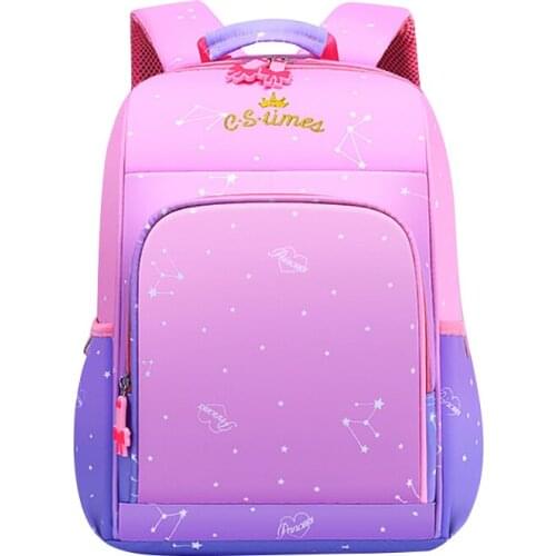 For Cute Girls Gradient Pink School Bags Student Laptop Backpacks Boys Large Capacity Kid Travelling Backpack Waterproof