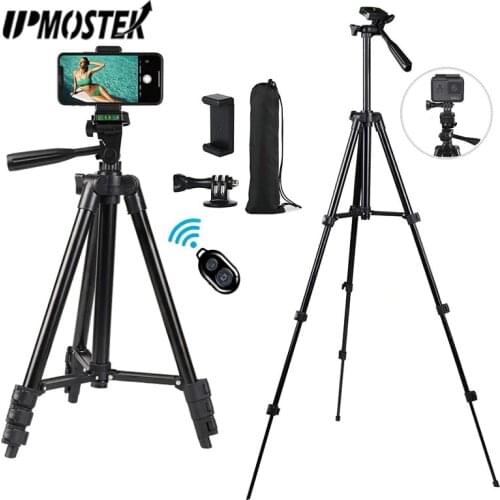 UPMOSTEK Tripod for Mobile Phone Stand DSLR Camera 40 Inch Aluminum Alloy Stick Bluetooth Monopod Tripode Para for IPhone Gopro