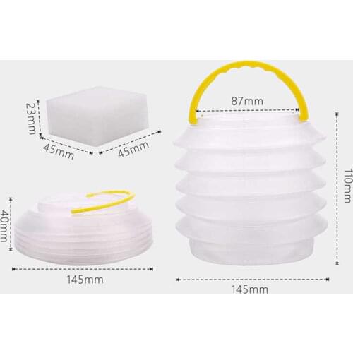 Palette Paint Bucket Folding White Painting Brushes Cleaning Bucket Portable Artist Watercolor Paints Barrel with A Sponge