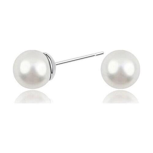 JS E160 New Arrival Small Pearl Stud Earrings Gold And Silver Color Women Accessories Nickel Free Fashion Jewelry
