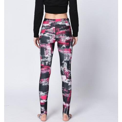 2019 Women Printed Sport Leggings Fitness Gym Quick Dry Yoga Pants Trousers High Waist Running Workout Leggings Fitness