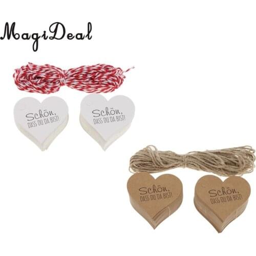 100pcs Shabby Chic schoen dass du da bist Paper Hanging Label Gift Tags Wedding Favors