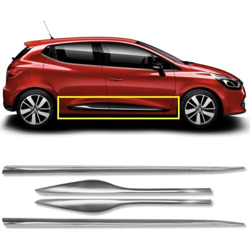 Chrome Door Lath 4 Pcs Tuning External Accessory Body Kit For Renault Clio 4 GT Sport Tourer 2012 - 2019