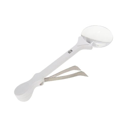 5 times LED light tweezers clip-on auxiliary HD magnifying glass inspection watch repair precision parts