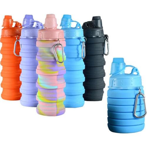 Multifunction Pet Silicone Folding Bowl Traveling Outdoor Portable Pet Food Bowl Dog Bowl Water Bowl Sports water bottle