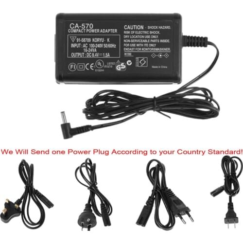 Compact Power Adapter for Canon LEGRIA HF M300 M306 M307 M400 M406 HFM300 HFM306 HFM307 HFM400 HFM406 Camcorder