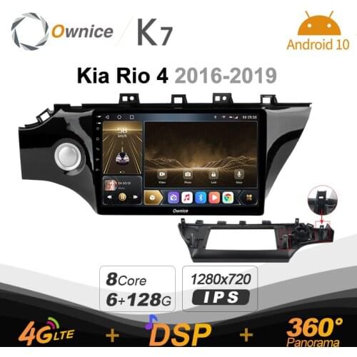 Ownice K7 1din Car Radio Android 10.0 Car Multimedia Video Player for Kia RIO 4 2016-2019 GPS Navigation 8 Core 4G LTE 5G WiFi