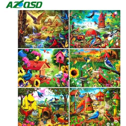 AZQSD Diamond Painting Bird Eagle Cross Stitch Rhinestones 5D Diamond Embroidery Animal Mosaic Handicraft Home Decoration