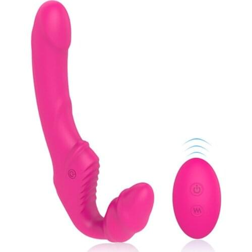 Wireless Remote Control Strap on Dildos Vibrator 9 Speed Double Penetration G Spot Clitoris Penis Vibrator Sex Toys for Woman
