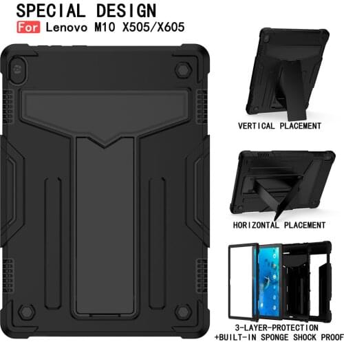 Case For Lenovo Tab M10 TB-X505F TB-X605L TB-X605 10.1" Cover Funda Hybrid Rugged Durable Tablet PC Skin Stand Shell +Pen