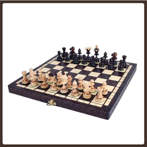 Wood Chess Set Luxury Big International Professional Pocket Portable Foldable Travel Kids Chessboard Gra Planszowa Classic Game