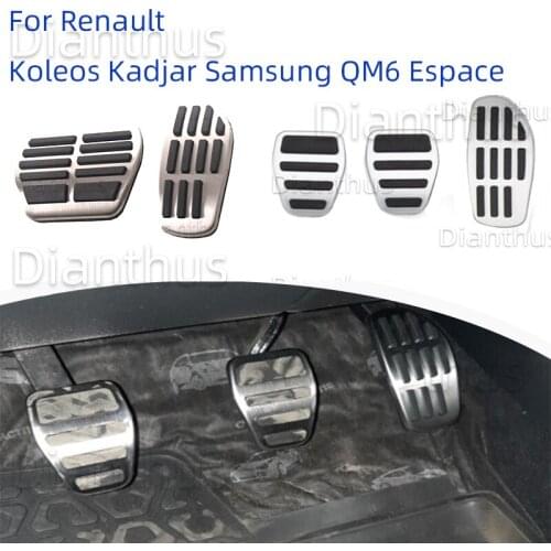 For Renault Koleos Kadjar Samsung QM6 Espace Car Accelerator Gas Brake Foot Pedal Cover Pad AT MT Pedals