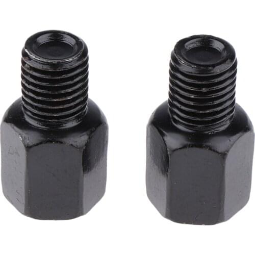 Motorcycle Mirror Mount Adapter - RH 8mm To RH10mm Thread - Black