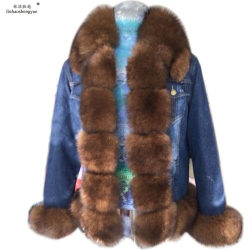 Linhaoshengyue Fox fur coat