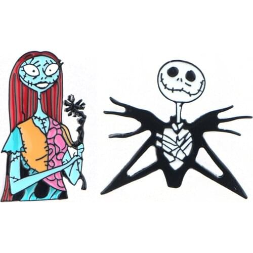 LT677 The Nightmare Before Christmas Enamel Lapel Pin Badge Pins Hats Clothes Backpack Decoration Jewelry Accessories Gifts