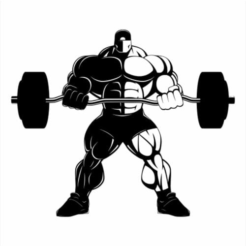Nteresting Fitness Train Hard Bodybuilder bodybuilding Car Sticker Decal Removable Waterproof Black/silver CL470