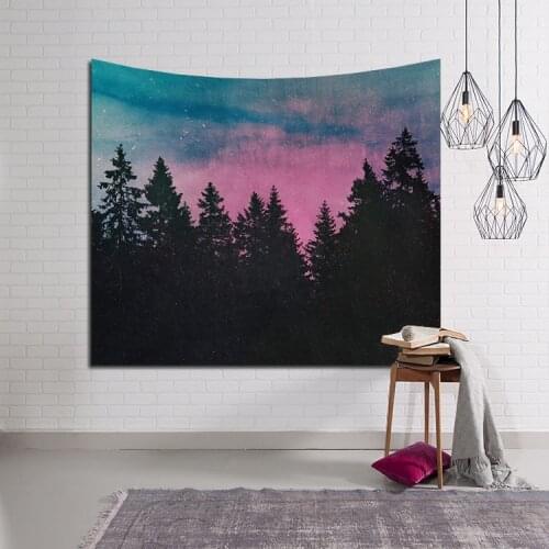 Wall hanging tapestry forest wall hanging tapestry boho home green forest hippie wall tapestry beach towel bedsheet yoga throw