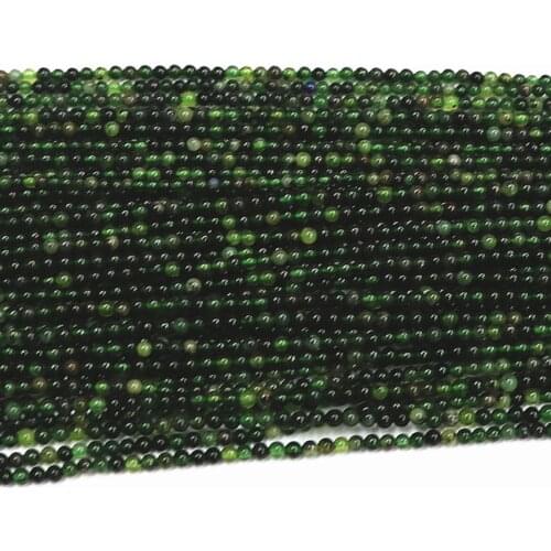 Natural Green Stone Chalcedony Jades 2mm 3mm Round Loose Beads Fashion Diy Jewelry Findings Accessories Spacers 15inch B399