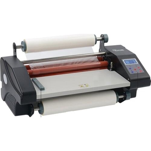 New A3+ 370MM Four roller Laminating Machine Hot Rolling Mill Roller, cold laminator Rolling Machine with two Gloss film