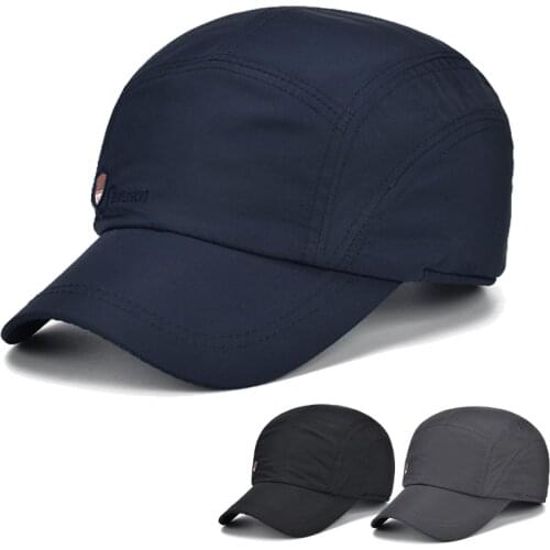 Autumn Thicken Cotton Cap Mens Winter Keep Warm Ear Protection Hats Male Adjustable Baseball Cap Trucker Snapback Earflaps Cap