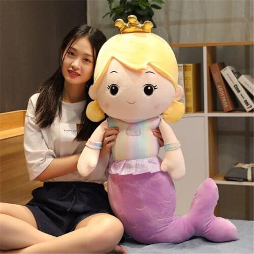 30cm-110cm Mermaid Plush Toys Pillow Soft Stuffed Plush Animals Dolls Kids Toy Baby Sleep Partner Girl Birthday Christmas Gifts