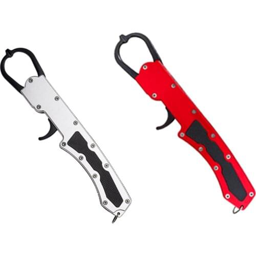 Portable Catch Fishing Tool Fish Control Clamp Tackle Holder Anti Slip Clip Rope Lip Fish Grip Pliers
