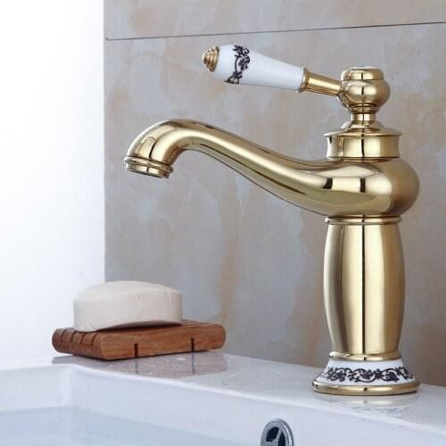 Bathroom Faucet Antique Bronze Finish Brass Basin Sink Solid Brass Faucets Single Handle Water Mixer Taps Bath Crane