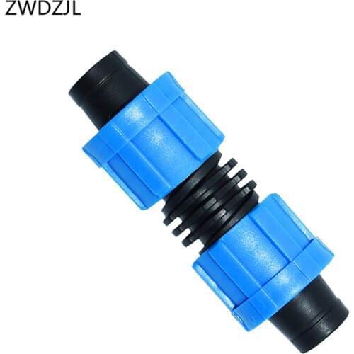 Irrigation drip tape Connector 16mm hose repair 5/8 inch 2 way Quick Connector Thread locking Extension joint 25pcs