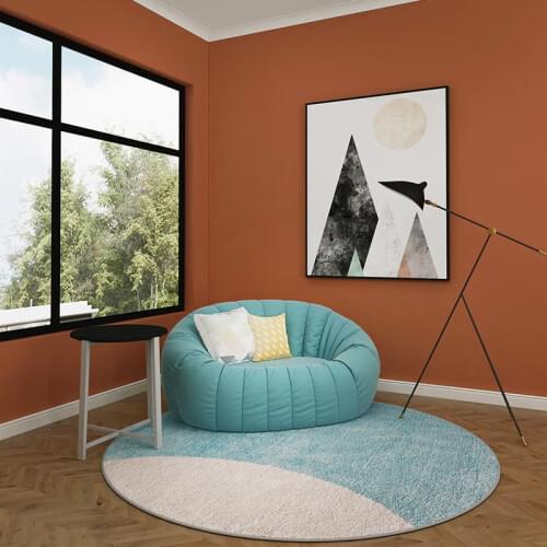 Modern Minimalism Living Room Round Carpet Nordic Study Room Sofa Chair Mat Home Bedroom Rugs Soft Lamb Cashmere Carpet Kid Room