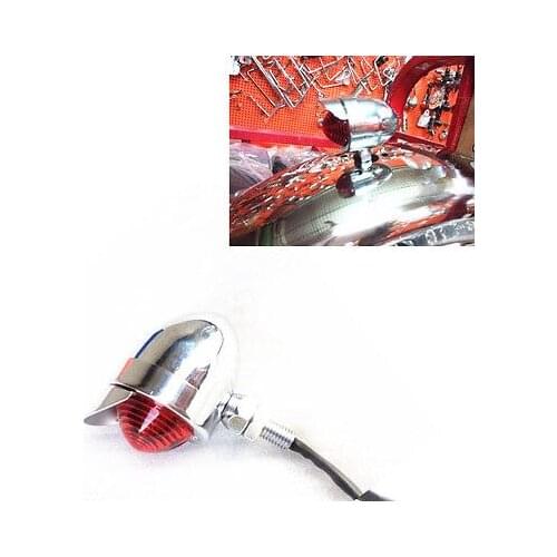 Bobber Old School Stop Brake Running Tail Light W/ Visor Cafe Racer Vintage Bike