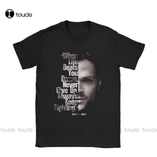 Supernatural When Life Beats You Down Always Keep Fighting Black T-Shirt Anime Shirts