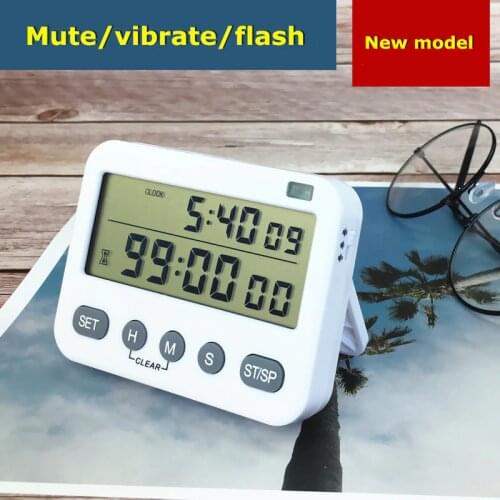 Timer reminder Timer can silent vibration dual-screen clock Kitchen baking timer