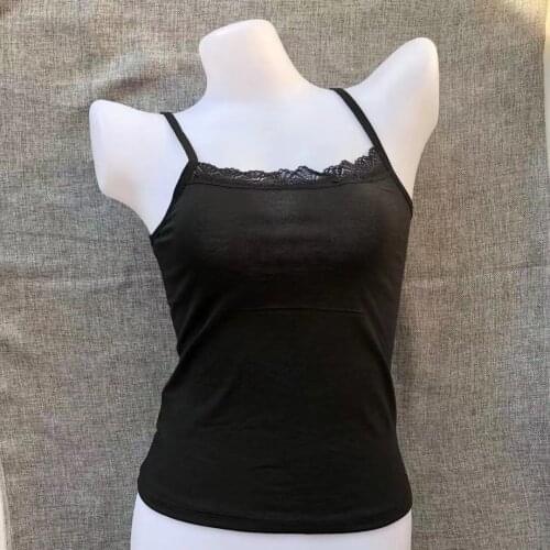2021 Top Fashion Bottoming Vest Ladies Lace Tube Top Slimming Sling Underwear Pure Cotton Inner and Outer Penetration