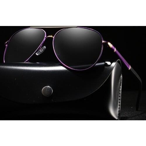 Pilot Double Bridge Outdoor Sports Ultralight Al-Mg Alloy Oversized Polarized Sunglasses Custom Made Myopia Lens -1 to -6