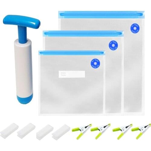 Vacuum Storage Bags with Hand Pump Medium Small Space Saver Bags for Travel and Household