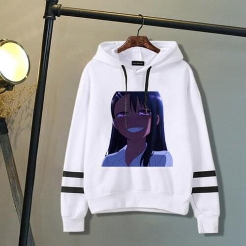 Japanese Anime Don't Toy with Me, Miss Nagatoro Funny Hoodies Sweatshirts for Woman O-Neck Hoodies Harajuku Punk Tops Sportswear