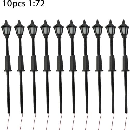 10/20 Model Railway Train Lamp Post Street Lights 1:100 00 Scale LED Cool White Model Street Model Lamp Post Train Railway Decor