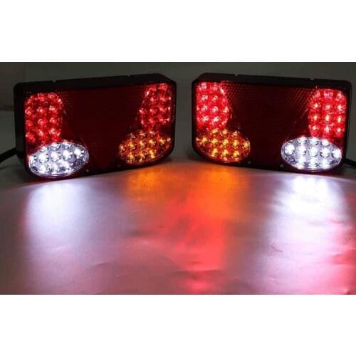2Pcs 12V LED Tail Light, Rear Brake Signal Light, Suitable for Car Truck Truck Trailer