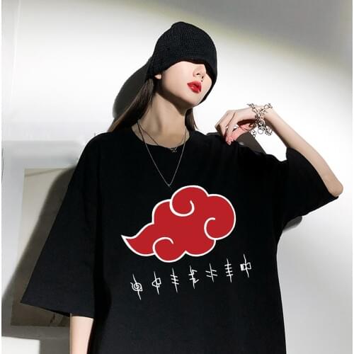 2020 Hip Hop T Shirt Japanese Harajuku anime naruto T-Shirt Streetwear Summer Tops Tees Cotton Tshirt Oversized HipHop