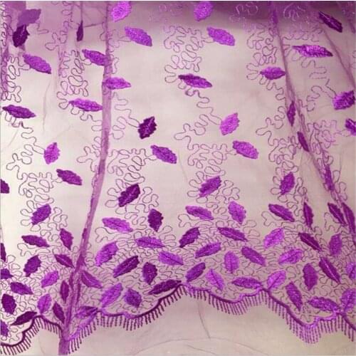 3YardX 120cm Delicate Fancy 3Colors Wedding embroidery lace polyester silk transparent net bottom fabric LA164