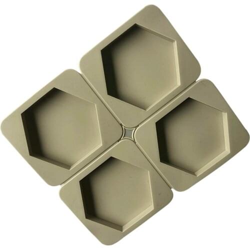 4 consecutive multilateral hexagonal base silica gel wax sheet molded wax tablet die DIY household baking tool