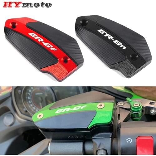 For Kawasaki ER6N ER6F ER-6F ER-6N 2009-2016 Motorcycle Accessories Front&Rear Brake Fluid Cylinder Master Reservoir Cover Cap