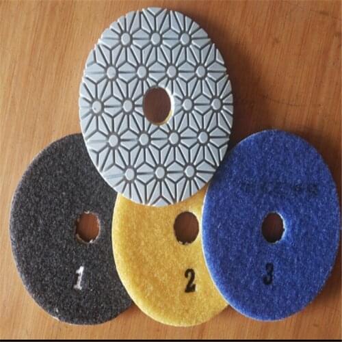 4 Inch 100mm Diamond Wet/Dry Polishing Pads 3 STEP Set Quartz Granite Glass Marble Ceramic yellowstone microcrystalline