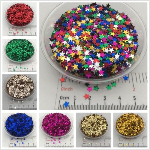 4mm Star PVC loose Sequins Glitter Paillettes for Nail Art Manicure,Wedding Confetti,Accessories For Ornament / Crafts Wholesale