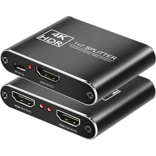 HDCP 4K HDMI Splitter Full HD Video HDMI adapter 1X2 Split 1 in 2 Out Amplifier Dual Display For HDTV DVD PS3 Xbox