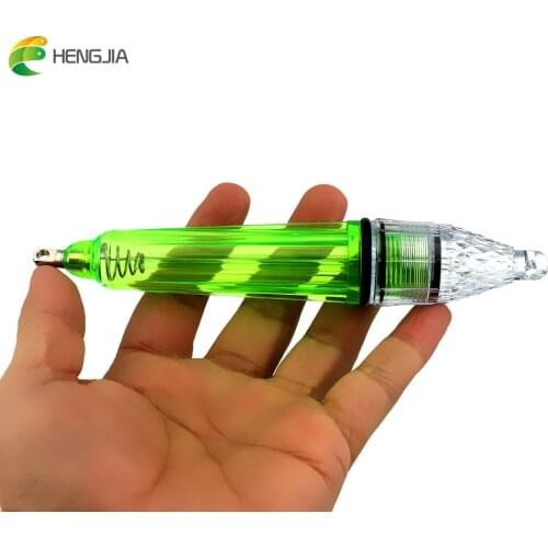 HENGJIA 1pcs 16.5CM 35.7g LED Plastic Flash Fishing Lamps Carp Sea Underwater Lights Wobble Pike Isca Pesca